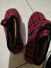 红青百年冬季棉鞋男高帮加绒加厚保暖办公室棉靴轻便软底防滑牛筋底家居鞋 格子(男建议买大2码，女买大1码) 39 【下单发2双】 实拍图