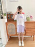 NICKYBABY女童运动速干衣套装2025新款夏季跑步羽毛球训练服儿童休闲网球服 18837紫色+18410紫色【套装】 120 cm 实拍图