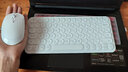 B.O.W 航世HW098SD 无线键盘鼠标套装 超薄静音 巧克力按键 办公台式笔记本通用数字键盘 2.4G无线【键鼠套装无数字键】-白 实拍图