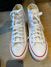 匡威（Converse）官方All Star经典帆布男女高帮休闲运动小白鞋101009 101009/白色 35 实拍图