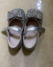 百丽童鞋女童皮鞋公主鞋小女孩水晶鞋春秋单鞋表演鞋 银色31码 实拍图