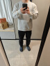 JEANSWEST LIFE真维斯无帽卫衣男春秋季宽松打底外套倒三角设计重磅圆领上衣男 实拍图