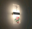 寻光之鹿壁灯新中式床头灯创意印花灯具 精美韵味艺术装饰灯 梅兰竹菊 拉丝金27*10cm对角玫瑰 暖光 实拍图