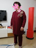 秋芙罗妈妈春装中式国风丝绒两件套装中老年人女装50岁60洋气春秋衣服 紫红色 4XL 【建议130-145斤】 实拍图