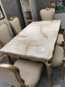 班菲大理石餐桌欧式餐桌椅组合 长方形 美式轻奢橡木餐厅吃饭桌子家用 1.5米餐桌【一桌六椅】 晒单实拍图