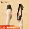 DAPHNE达芙妮高跟鞋女单鞋粗跟皮鞋新款方头优雅气质玛丽珍一脚蹬工作宴会鞋 黑色跟高4.3cm 37 (235mm) 标准码 实拍图