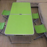 京楷折叠桌子户外便携桌椅组合简易铝合金烧烤野餐桌展销展业桌 绿色方桌套桌(厂家发货） 实拍图