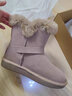 奥古狮登雪地靴女冬季新款棉鞋女加绒加厚大头面包短靴时尚百搭毛毛棉靴 914004奶茶色【筒高17cm】 36 实拍图
