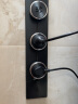 公牛（BULL） 轨道插座/可移动墙壁挂式无线接线板/多功能电源插排 明装50厘米+3个五孔（铝环） 黑色 实拍图