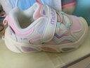 牧童童鞋运动鞋2025秋冬款儿童闪灯鞋男童网面鞋轻便透气女童鞋 蜜桃粉（超纤皮面） 23 鞋内长15.5cm 实拍图