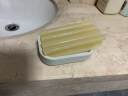 HOUYA沥水肥皂盒家用厕所北欧创意带盖大号皂架塑料简约欧式双层香皂盒 1只装 晒单实拍图