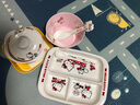 五和（WUHE）儿童餐盘分格仿陶瓷奥特曼宝宝餐盘儿童餐具密胺防烫耐摔餐盘 凯蒂猫餐盘赠勺子 实拍图