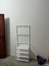 坤奉家用鞋架门口多层新款2025热款简易出租房用子门后衣帽架一体铁艺 四层白色-长60【加固钢管】 实拍图