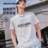 斯凯奇（Skechers）夏季情侣款T恤女男百搭上衣撞色宽松运动短袖 实拍图