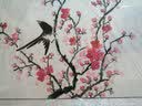 暮春舍（MUCHUNSHE） 纯手绘花鸟客厅玄关装饰画牡丹画国画挂画花开富贵字画壁画斗方 喜上眉梢B 53*53CM红木色实木镜框 实拍图