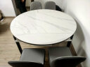晨巢 岩板餐桌 实木餐桌椅组合现代简约可伸缩折叠吃饭桌子餐厅家具 黑白框架亮光雪山白-101皮椅款 1.35米一桌四椅 实拍图