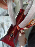 香微（XIANGWEI）母亲节送妈妈生日礼物实用60婆婆新娘婚包包女包50岁40女士手提包 牡丹红色（精美礼盒装） 晒单实拍图