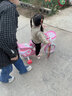 鑫旺彤自行车儿童3-6-10岁单车男女童轻便脚踏车辅助轮5岁女孩车公主车 粉升级白胎【悍马轮+护栏靠背】 12寸 适合身高80-105cm 实拍图