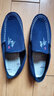 老北京布鞋男透气防滑工作鞋一脚蹬懒人帆布鞋轻便软底休闲驾车鞋 2275蓝色 41 实拍图