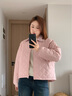 森马（Semir）棉服女灯芯绒翻领菱形格复古2024冬三防宽松轻薄棉衣109724112007 实拍图