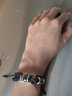 龙骑士 低调酷黑男士手链男皮绳饰品简约配饰韩版时尚多层手链 双管时尚黑色款 实拍图
