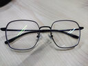 依视路（ESSILOR） 新款商务男镜架时尚潮流镜框女配依视路镜片近视定制眼镜 金属-全框-2007BK-黑色 镜框+依视路膜岩非球面1.60现片 实拍图