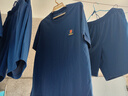 猎阵火焰蓝消防夏季体能训练速干作训短袖短裤体能服训练服T恤衫 方标队缝标短袖套装 175/100 实拍图