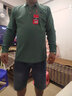 皮尔卡丹（pierre cardin）男装长袖t恤男士2024翻领宽松中年男装POLO 衫上衣服 A88绿色【高品质款】 3XL 【建议170-190斤】 实拍图