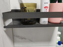 易柏卫生间置物架免打孔壁挂化妆品收纳架浴室层架洗漱台厕所置物架 【加厚】枪灰色 长30cm 实拍图