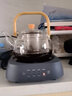 品德坊1300ml耐高温玻璃提梁煮茶壶烧水泡茶养生壶普洱白茶煮茶器家用 方把单壶+豪华黑1300W 900ml 实拍图