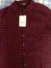 横行道2024格子衬衫长袖外套韩版春装休闲衬衣女装棉质上衣外穿 红格 XL 实拍图