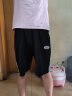 艾诺轮儿童短裤女夏外穿中大童初中生小女孩夏季薄款运动裤百搭休闲裤女童夏装儿童外穿白色纯棉五分裤子潮 黑色【单件装】 160 建议身高150-160CM 实拍图