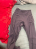 佑游瑜伽裤女士高腰弹力紧身外穿运动裤二件套J21016XY灰紫常规款 M 实拍图