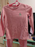 宝娜斯（BONAS）儿童保暖内衣套装山羊绒桑蚕丝德双面绒磨毛男女童中大童秋衣秋裤 山羊绒蚕丝恐龙粉色 均码 130cm 实拍图