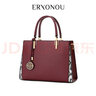 尔羊奴（ERYONOU）牛皮真皮女包包女款2025年新款手提斜挎包生日礼物送妈妈包结婚包 酒红色 实拍图