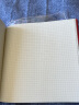 嘉然恒 创意正方形网格记事本大学生考研复习本方格思维导图笔记本本子简约手账皮面本可定制-酒红色  实拍图