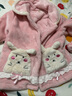噜噜牛女童睡衣儿童珊瑚绒睡衣宝宝小孩子秋冬中小童保暖家居服套装 虾粉色-67221 110 (8码 建议身高105-115) 实拍图