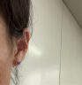 JOLEE耳钉S925银爱心耳环简约紫水晶彩宝耳坠饰品送女生520节日礼物 实拍图