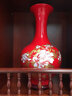领格景德镇陶瓷器 现代时尚摆件中国红富贵牡丹落地大花瓶装饰品婚庆 富贵牡丹大号 高46cm 实拍图