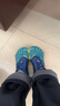 Vibram公路跑步五指鞋男 户外晨跑健身运动鞋透气耐磨跑步鞋 V-RUN 北海蓝/海军蓝 40 实拍图
