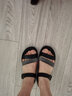 红蜻蜓红蜻蜓皮凉鞋软底百搭舒适凉鞋女坡跟软皮沙滩鞋子女 WTK233812 实拍图