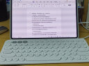 罗技（Logitech）K380蓝牙键盘 笔记本平板IPAD电脑静音键盘多设备时尚超薄便携巧克力按键 芍药白 实拍图