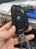 静客轩适用25款宝马3系325li钥匙套22款5系525LI真牛皮X3X4X5钥匙包扣 黑色+金属扣 B款刀锋4键 实拍图