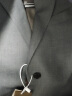 BUSYCON西服套装男高端羊毛灰色外套新郎结婚夏季时尚商务男士西装三件套 烟灰(单上衣) 46A 晒单实拍图