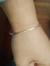 顺庆银楼手环足银光面简约银手镯细单圈 999足银镯子5克 送自己节日礼物 5克小圆环6.1cm单只 实拍图