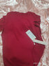 艾路丝婷夏装短袖T恤女上衣韩版修身圆领纯色棉体恤TX3361 酒红色 175/96A/XXL 实拍图