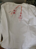 布先生明星同款长袖T恤男士小白T内搭 长袖标准T-V领-皓月白 2XL(185) 实拍图