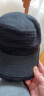 卡蒙（kenmont）平顶复古帽男户外拼接秋冬毛呢帽子男韩版黑色短檐鸭舌帽子2641 黑色 可调节(58.5cm) 实拍图