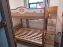 邦珀实木小鹿简约实木儿童床原木风双层高低上下床 【原木色】滑梯+直梯 上铺宽100*下铺宽120 实拍图