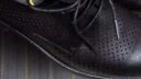 红蜻蜓夏季商务正装系带皮鞋男士镂空皮凉鞋打孔透气 WTA73761L黑色40 实拍图
